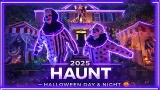 2025 Halloween Home Haunt Walkthrough | Full Backyard Animatronics + Night Scares
