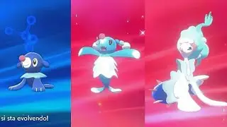 Popplio si evolve in Brionne e Primarina - Pokémon Spada e Scudo