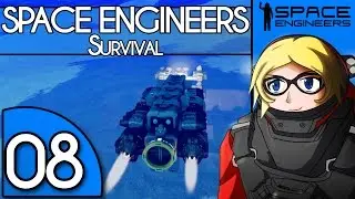 Drill ship up and running but iron running out fast  - Space Engineers Survival - 08