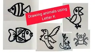 draw animals easily using the letter K