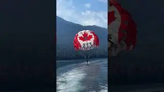 Bucket list item in British Columbia #waddupcanada #vancouver #canada #deadpool #parasailing