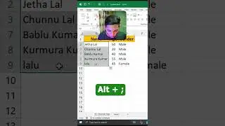 Copy only unhide cells #exceltricks #exceltips #excelshorts #shorts