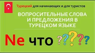 Ne что ? Вопросительные слова и предложения в Турецком языке