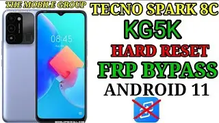 tecno spark 8c(kG5k)hard reset//tecno spark 8c (kG5k) Frp Bypass Android 11