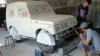 cat suzuki katana warna putih pasir