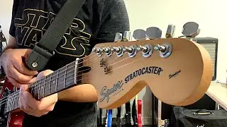 GREAT Cheap Guitar! Squier by Fender Standard Double Fat Strat Quick Demo
