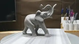 Elephant sculpture, part 10:  Eyes and Ears