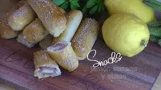 Snacks de jamón serrano y queso* super fácil y a los niños les encanta para la merienda.😋🌯😋🤗