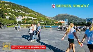 Bergen Norway Summer Walking Tour by Native Norwegians | 7 mountains City #bergen #norway #4k #hd
