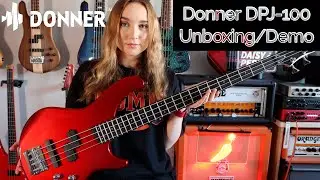 Donner DPJ-100 Bass Guitar Unboxing/Demo
