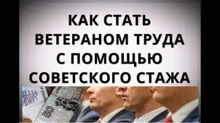Как стать ветераном труда с помощью советского стажа
