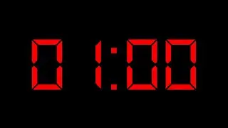 Timer 1 Menit Digital Font - Red HD No Copyright