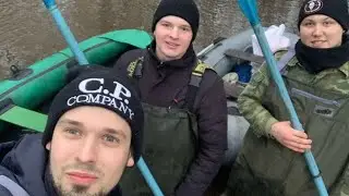 Добрались на затопленную базу на лодках!!!