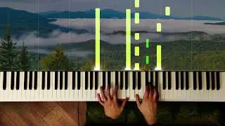 Great relaxing piano music accompanied by forest sounds