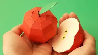 How To Make 3D Paper Apple | Papercraft | Which is Real?
