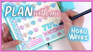 Hobonichi Weeks | Back-Plan With Me | Tropical Summer & Nifty Narwhal