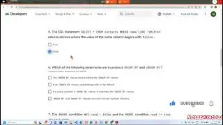 Unit 6 Data persistence, Introduction to SQL Quiz answers