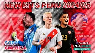Nueva equipación Perú COPA AMÉRICA 2024 actualizado al 100% Original by As7 / Pes 2021 (Descargar)
