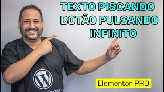 Como deixar o texto Piscando e o botão pulsando infinito.