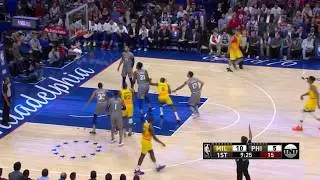Eric Bledsoe Throws ball at Joel Embiid, Lebron James and Kevin Durant Chat