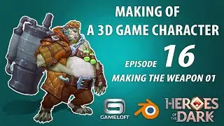 Making the weapon pt01 - Create a commercial game 3D character episode 16