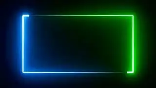 Neon Light Border | Glowing Frame | Hd Background Loop | Animated | Green Screen | VFX Black Screen