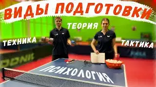 Виды подготовки в настольном теннисе! Что тренировать?