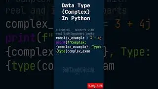 Data type (Complex Types) in python 