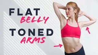 25 Min Flat-Belly and Toned-Arms Workout (no equipment)