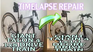 1x8 to 1x10 drivetrain Giant Talon 4 Timelapse