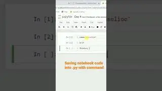 Saving notebook code into .py with command #shorts #viral