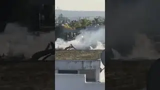 Вертолёт уже догорает:( в происшедшем есть 🚑😢 часть (2)