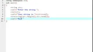 How to Reverse string in c++ simple program