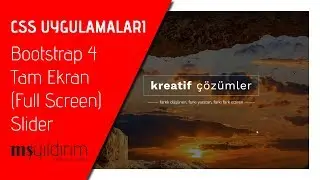 Bootstrap 4 ile Tam Ekran (Full Screen) Slider Nasıl Yapılır - CSS Dersleri