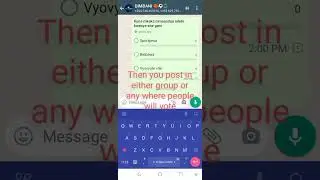 Namna ya kuweka sehemu ya watu kufanya machanguo ya jambo fulani. (poll) whatsapp, telegram etc.