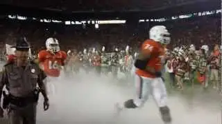 Miami Hurricanes smoke entrance vs FSU