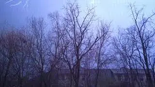 Rain 🌨 Storm with Lightening | sleep & relax with Dark Background & low thunder