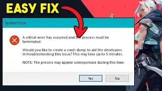 FIX VALORANT CRITICAL ERROR: 