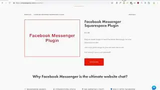 Facebook Messenger Squarespace Plugin