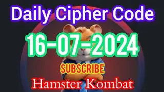 Daily Cipher Code || Hamster Kombat || 16-07-2024 || Peace in Heaven ||