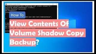 How can I mount snapshot of Volume Shadow Copy Service (VSS)