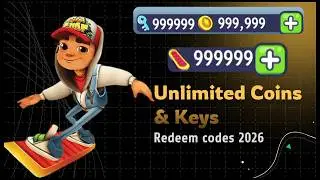 Subway Surfers Codes 2026 - ALL WORKING! Unlimited Coins & Keys + Unlock All (iOS & Android)