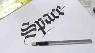 Fraktur Calligraphy with Squid Pen F7 7mm