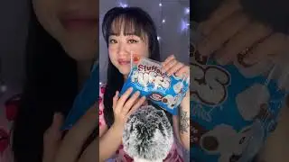 ASMR Eating Stuffed Marshmallow Puffs 