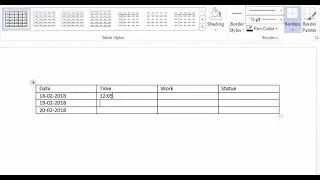 How to Make a Table On Microsoft Word | color, front and size table