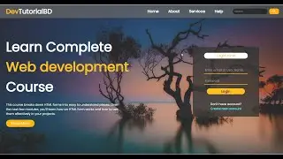 How To Create A Website Home page using HTML & CSS | Step-by-Step Tutorial ||DevTutorialBD