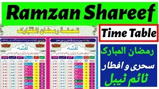 Ramzan Time Table 2020 || Ramzan 2020 date and Day || After Sehari Time Table India | Up Ramzan Waqt