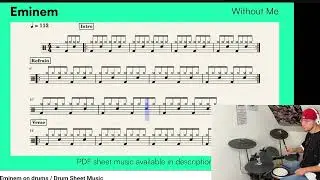 How to play 'Without Me' by Eminem on drums | Without me drum cover | Without me Drum lesson