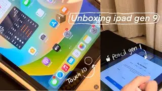[ASMR] 📦 Unboxing iPad gen 9 Wifi 64 GB space grey 🍎⌨️✏️🌼
