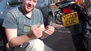 Prepping indicators for givi luggage rails on BMW R1150GS